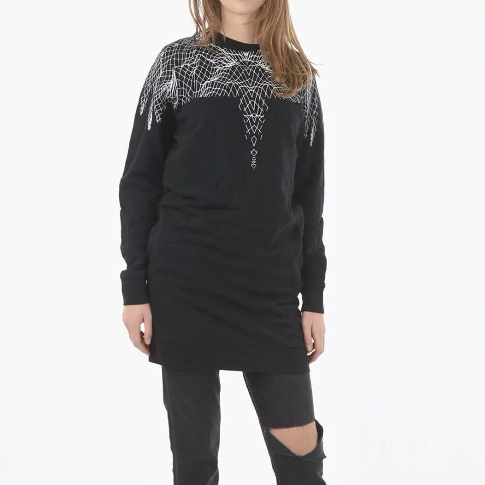 NWT Marcelo Burlon Black Sweatshirt Dress - Women’s Size S